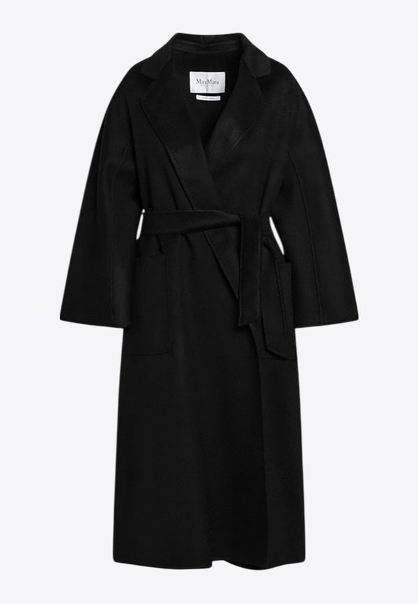 Max Mara Ludmilla Wrap Cashmere Coat with Belt Black LUDMILLAWO/R_MAXM-004