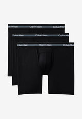 Calvin Klein Logo Waistband Long Boxer Briefs - Set of 3 Black LV00NB4538UB1_BLACK