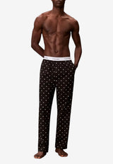 Calvin Klein All-Over Logo Poplin Pajama Pants Black LV00NM2830PCS_BLACK
