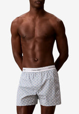 Calvin Klein Printed Poplin Boxer Shorts Light Blue LV00NM28317ZR_BLUE MULTI