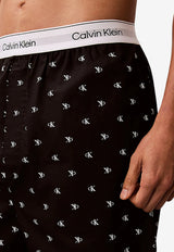 Calvin Klein Diamond Logo Lounge Shorts Black LV00NM2832PCS_BLACK