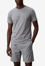 Calvin Klein Logo Print T-shirt and Shorts Pajama Set Gray LV00NM29003IL_GREY