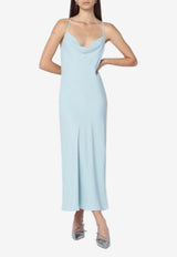 Calvin Klein Slip Crepe Midi Dress Light Blue LV044B053GPL/Q_CALVK-4A3