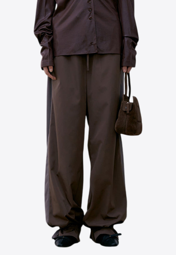 LOW CLASSIC Contrast Banding Track Pants LW243PT06_BRBROWN