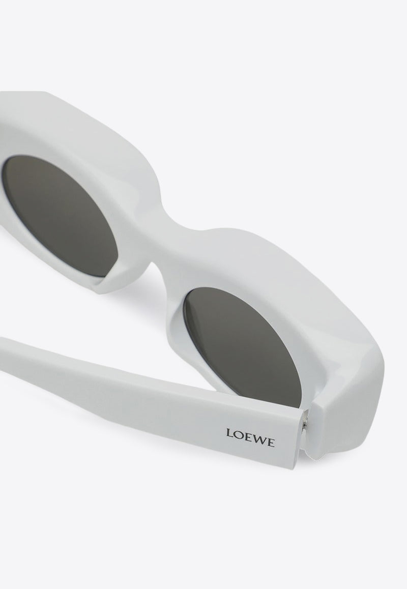 Loewe X Paula Ibiza Oval-Shaped Logo Sunglasses Gray LW40033IPVC/O_LOEW-2100