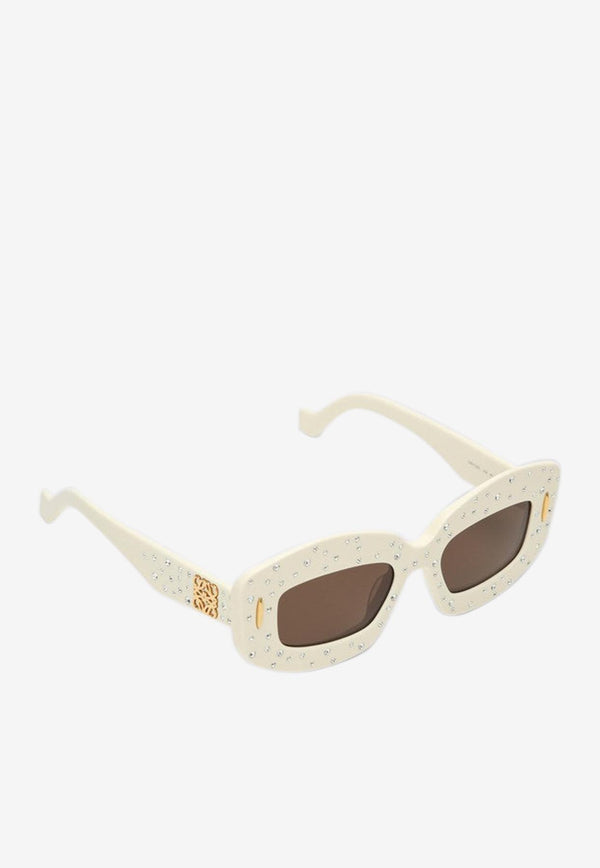 Loewe Anagram Strass Cat-Eye Sunglasses Brown LW4114ISPVC/Q_LOEW-4925E