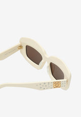 Loewe Anagram Strass Cat-Eye Sunglasses Brown LW4114ISPVC/Q_LOEW-4925E