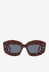 Loewe Anagram Strass Cat-Eye Sunglasses Blue LW4114ISPVC/Q_LOEW-4966V