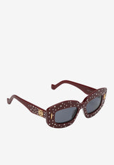 Loewe Anagram Strass Cat-Eye Sunglasses Blue LW4114ISPVC/Q_LOEW-4966V