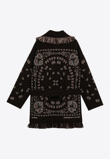 Alanui Paisley Jacquard Belted Cardigan Brown LWHB064E24KNI002/P_ALANU-6E61