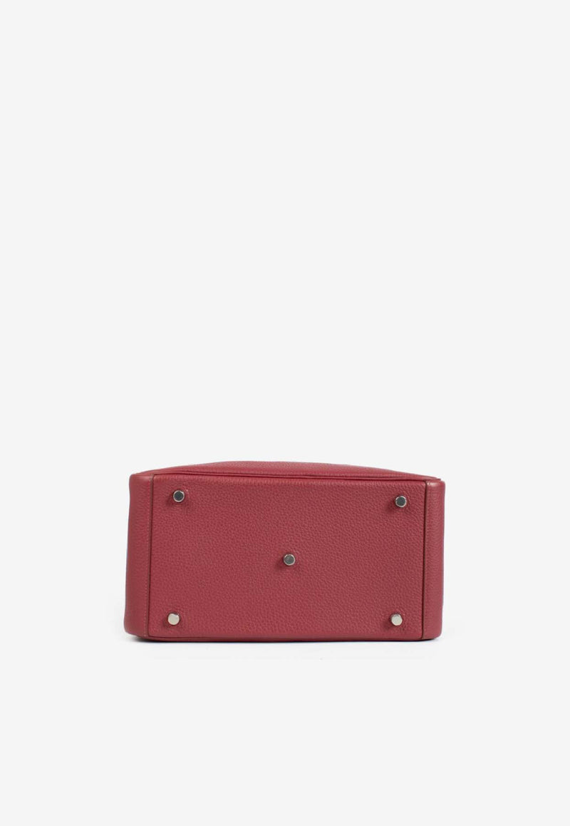 Lindy 30 in Rubis Clemence Leather with Palladium Hardware