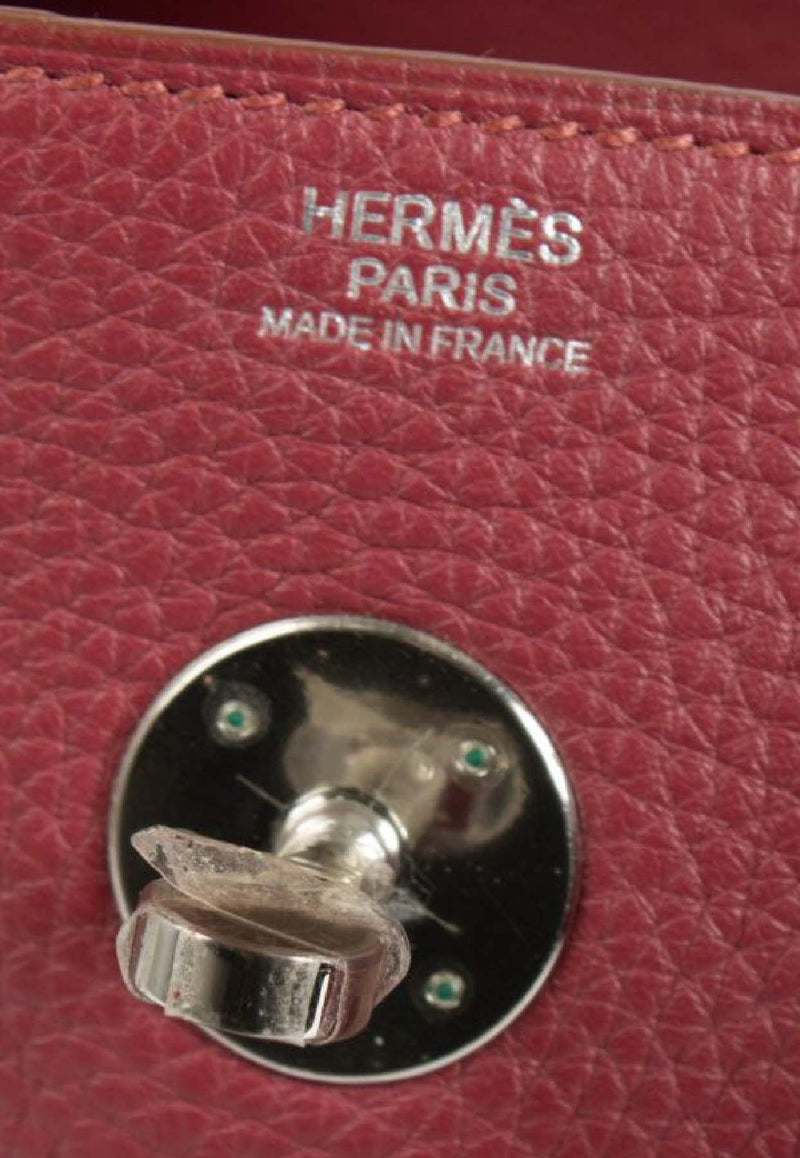 Lindy 30 in Rubis Clemence Leather with Palladium Hardware