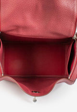 Lindy 30 in Rubis Clemence Leather with Palladium Hardware