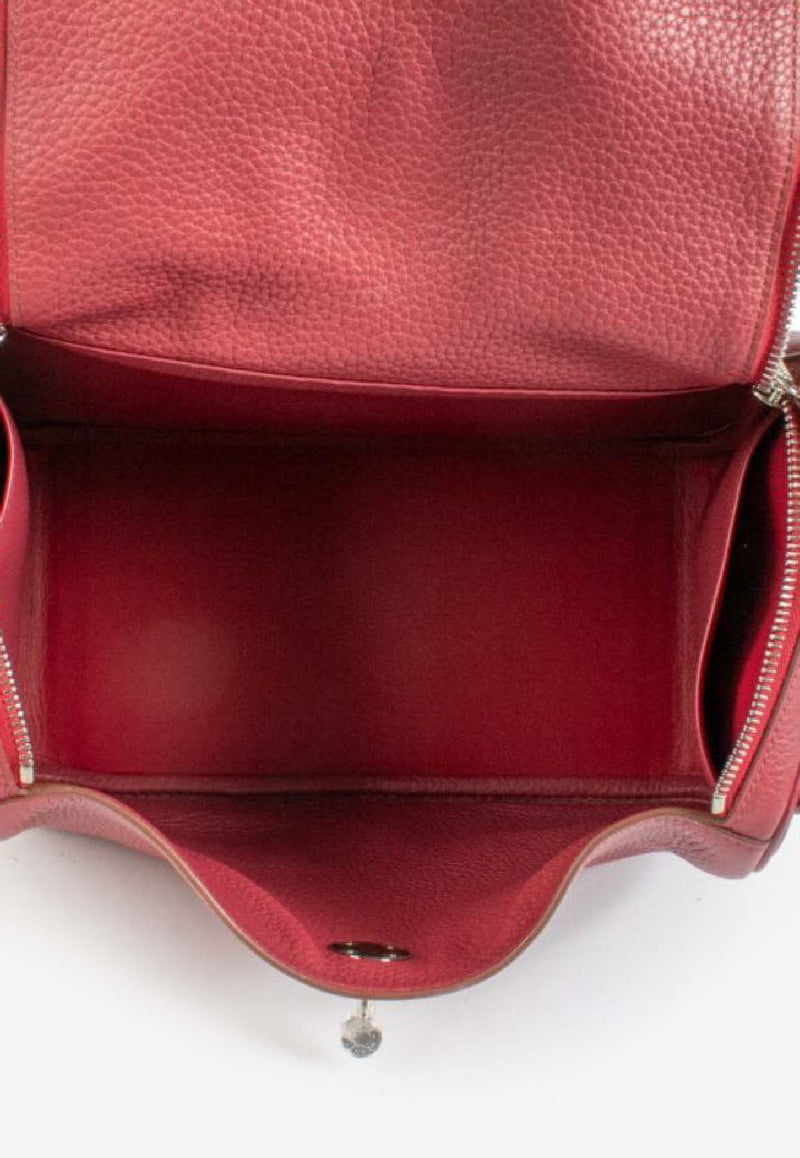 Lindy 30 in Rubis Clemence Leather with Palladium Hardware