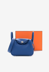 Hermès Mini Lindy 20 Verso in Bleu France and Bleu Saphir Swift with Palladium Hardware