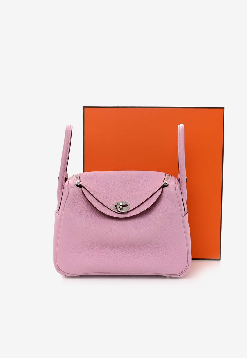 Hermès Lindy 26 in Mauve Sylvestre Taurillon Clemence with Palladium Hardware