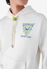 Casablanca Tennis Club Icon Hooded Sweatshirt White M-SP26-JTP-292-01_WHITE