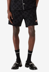 Casablanca Toweling Monogram Shorts Black M-SP26-JTR-271-02_BLACK