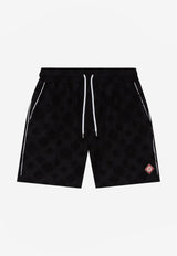 Casablanca Toweling Monogram Shorts Black M-SP26-JTR-271-02_BLACK