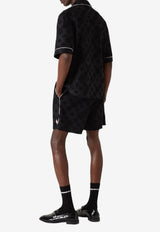 Casablanca Toweling Monogram Shorts Black M-SP26-JTR-271-02_BLACK