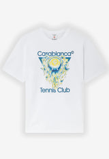 Casablanca Tennis Club Icon Printed T‑shirt White M-SP26-JTS-001-01_WHITE