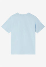 Casablanca Drip Logo Printed T‑shirt Light Blue M-SP26-JTS-001-05_BLUE