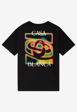 Casablanca Heat Map Logo Printed T‑shirt Black M-SP26-JTS-001-06_BLACK