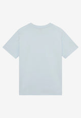 Casablanca Airbrush Smiley Printed T‑shirt Light Blue M-SP26-JTS-001-09_LIGHT BLUE