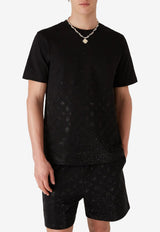 Casablanca Crystal Monogram T‑shirt Black M-SP26-JTS-001-10_BLACK