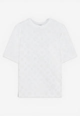 Casablanca Jacquard Monogram Oversized T‑shirt White M-SP26-JTS-044-05_WHITE