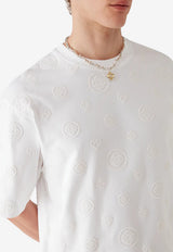 Casablanca Jacquard Monogram Oversized T‑shirt White M-SP26-JTS-044-05_WHITE
