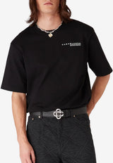 Casablanca Glitch Orchid Oversized T‑shirt Black M-SP26-JTS-044-06_BLACK