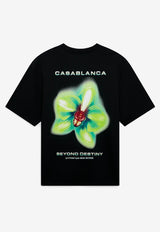 Casablanca Glitch Orchid Oversized T‑shirt Black M-SP26-JTS-044-06_BLACK