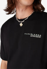 Casablanca Glitch Orchid Oversized T‑shirt Black M-SP26-JTS-044-06_BLACK
