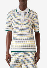 Casablanca Tuck Stitch Polo T-shirt Multicolor M-SP26-KW-1260-01_MULTI COLO