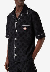 Casablanca Toweling Monogram Shirt Black M-SP26-SH-085-02_BLACK