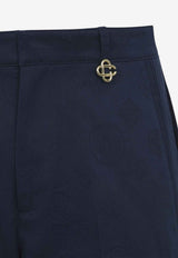 Casablanca Monogram Chino Pants Navy M-SP26-TR-379-02_NAVY