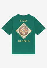 Casablanca Plafond Orne De Musique T‑shirt Green M-SS26-JTS-001-03_WHITE MULT