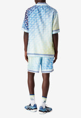 Casablanca Gradient Tennis Tile Silk Bowling Shirt Multicolor M-SS26-SH-003-06_MULTI COLO