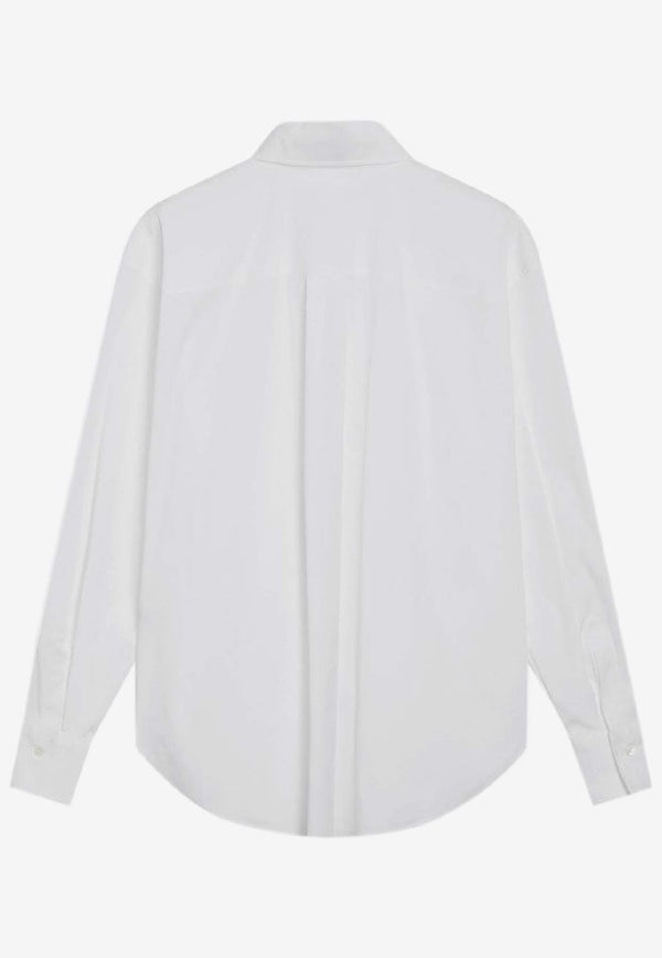 Brunello Cucinelli Monili Embroidered Buttoned Shirt White M0091MY516CO/R_CUCIN-C159