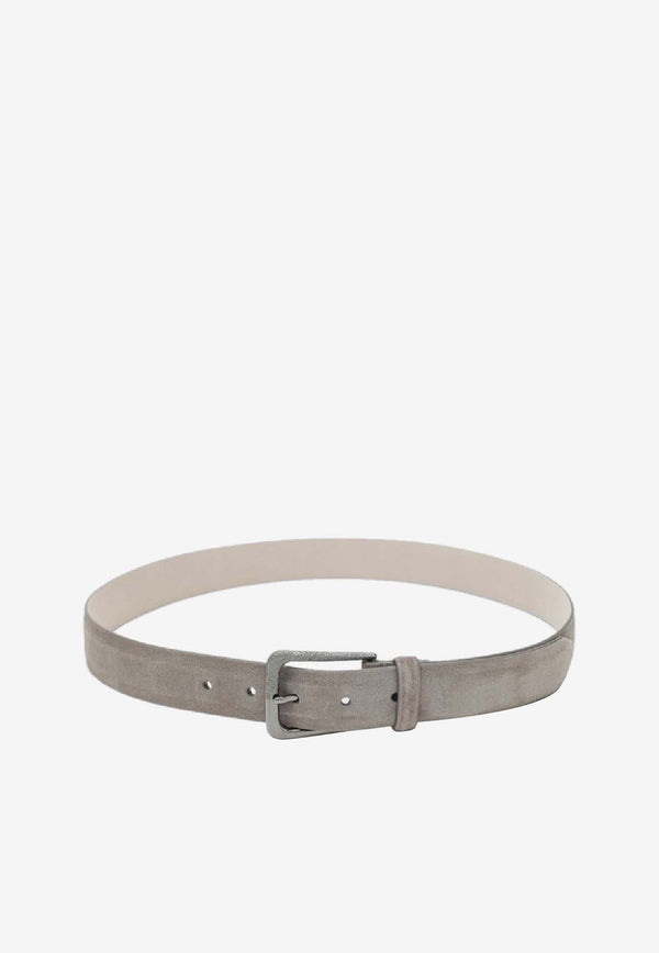 Brunello Cucinelli Suede Leather Belt  Gray M0DELC33GLE/R_CUCIN-C8212