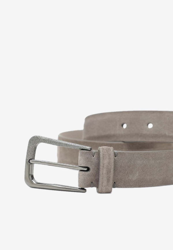 Brunello Cucinelli Suede Leather Belt  Gray M0DELC33GLE/R_CUCIN-C8212