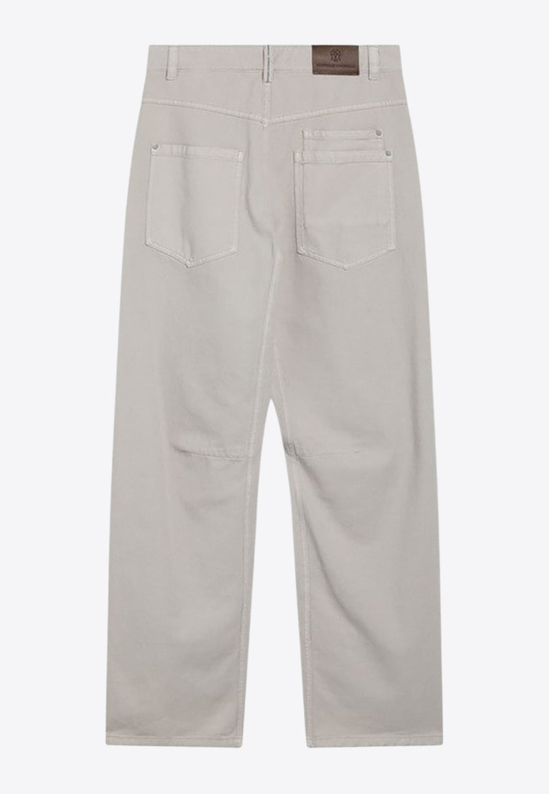 Brunello Cucinelli Monili-Embellished Straight Pants Beige M0H81P4019CO/R_CUCIN-C9443_102-42