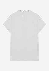 Brunello Cucinelli Pendant Crewneck T-shirt White M0T18BD200CO/R_CUCIN-C101