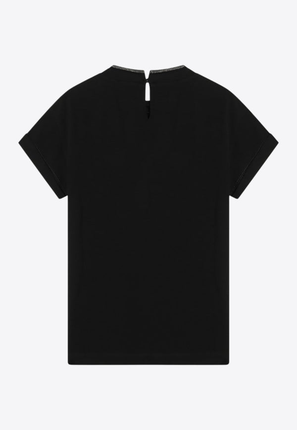 Brunello Cucinelli Pendant Crewneck T-shirt Black M0T18BD200CO/R_CUCIN-C159