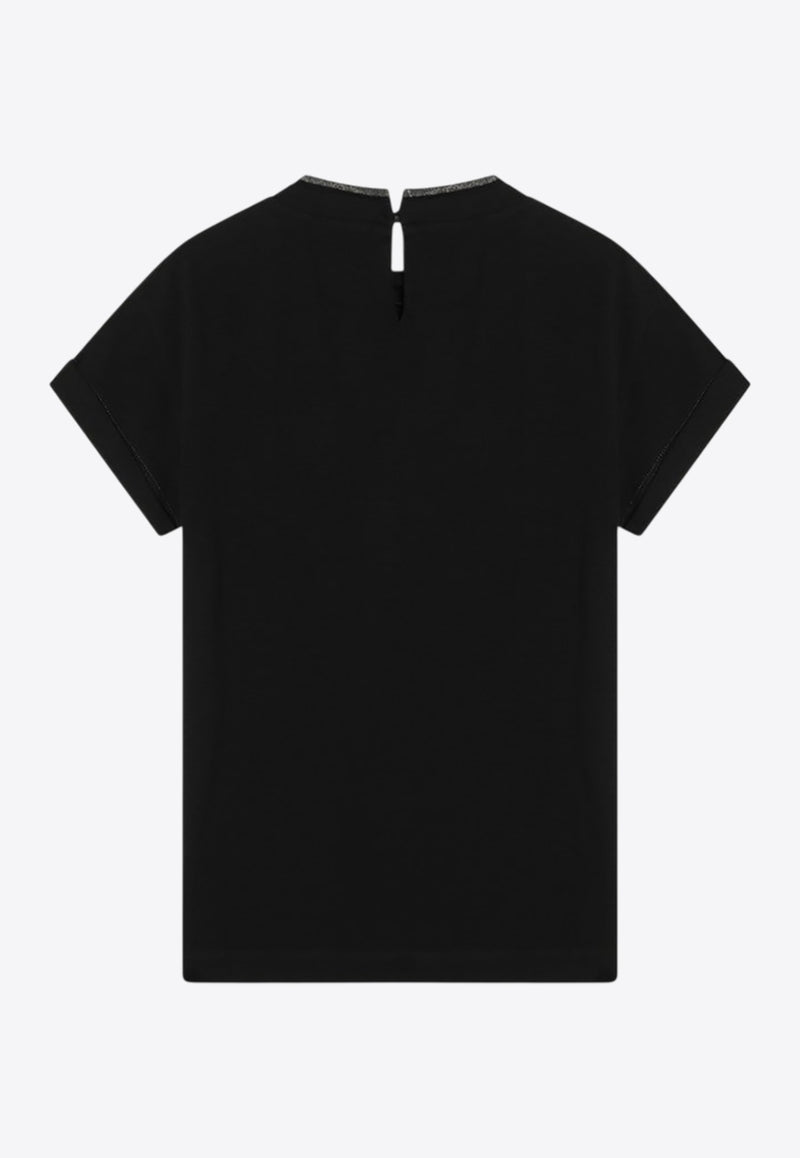 Brunello Cucinelli Pendant Crewneck T-shirt Black M0T18BD200CO/R_CUCIN-C159