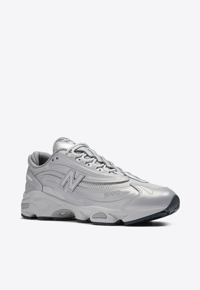 New Balance 1000 Low-Top Sneakers in Silver Metallic with Raincloud Silver M1000TE