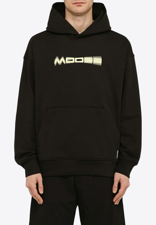 Moose Knuckles Damien Logo Hooded Sweatshirt Black M14MS628CO/O_MOOSE-292