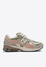 New Balance 1906 Utility Sneakers in Linen with Dark Olivine and Flat Taupe Beige M1906NE