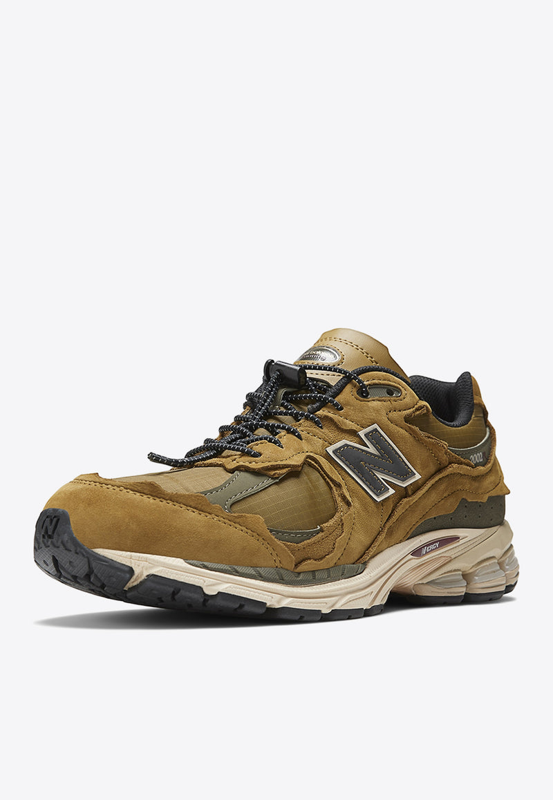 New Balance 2002R Low-Top Sneakers in High Desert and Dark Moss M2002RDP